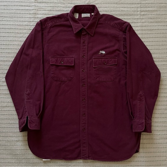 L.L. Bean Other - Vintage 90s L.L. Bean fishing lure chamois cloth button up shirt